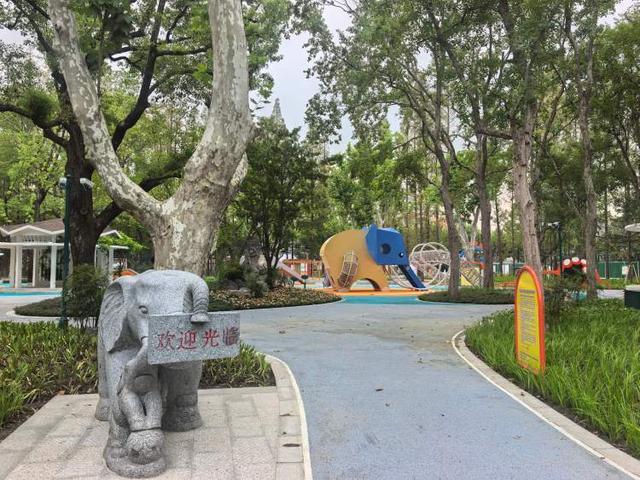 于上世纪60年代的大象滑梯全新亮相还带来一个儿童乐园开元棋牌网站这个滑梯你小时候玩过吗？杨浦公园改造始(图5)